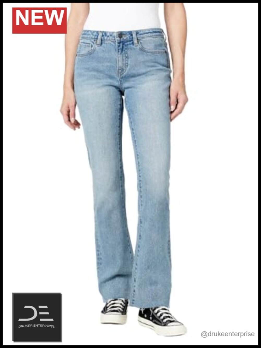 Buffalo Queen Mid-Rise Bootcut Jeans, Cotton Spandex Denim, Stretch Slim Fit,